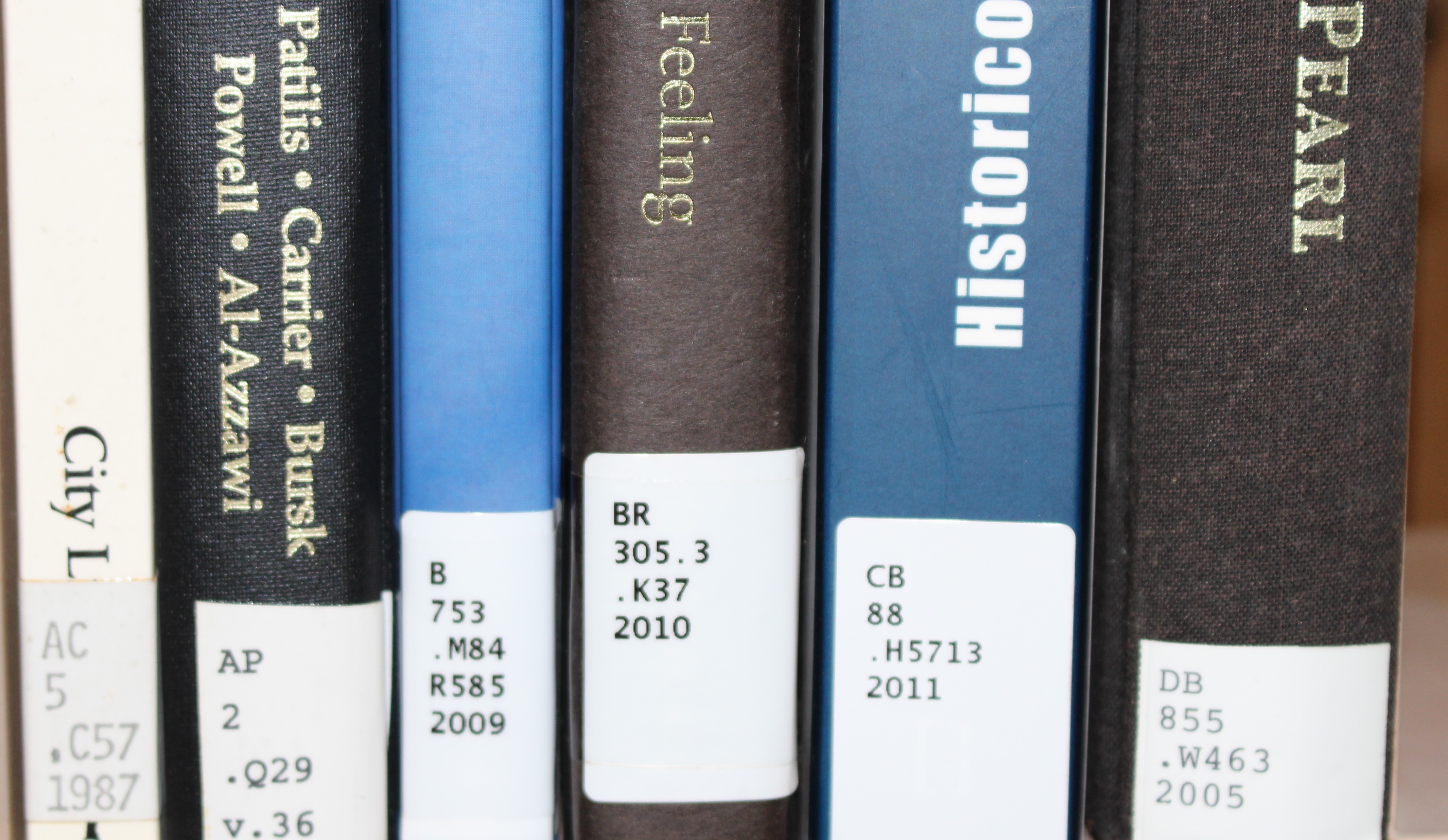 Books in Call Number order based on the first line.