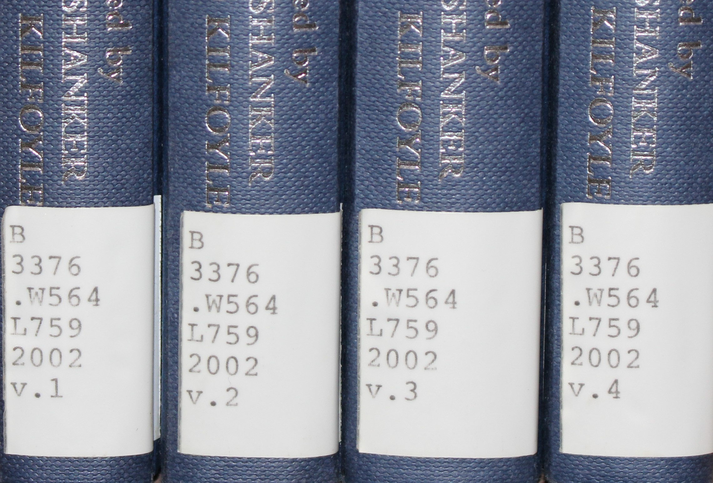 Books in Call Number order based on the fourth line.