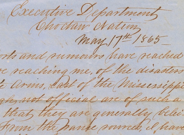 Handwritten letter from Pitchlynn Collection