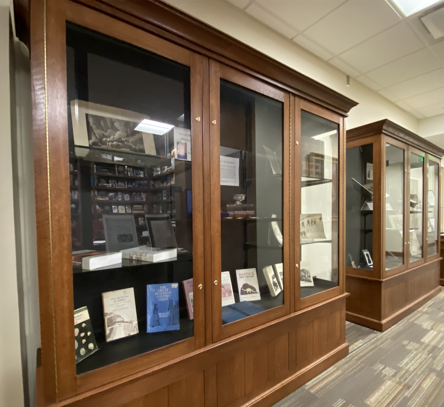 Southwest hallway display case