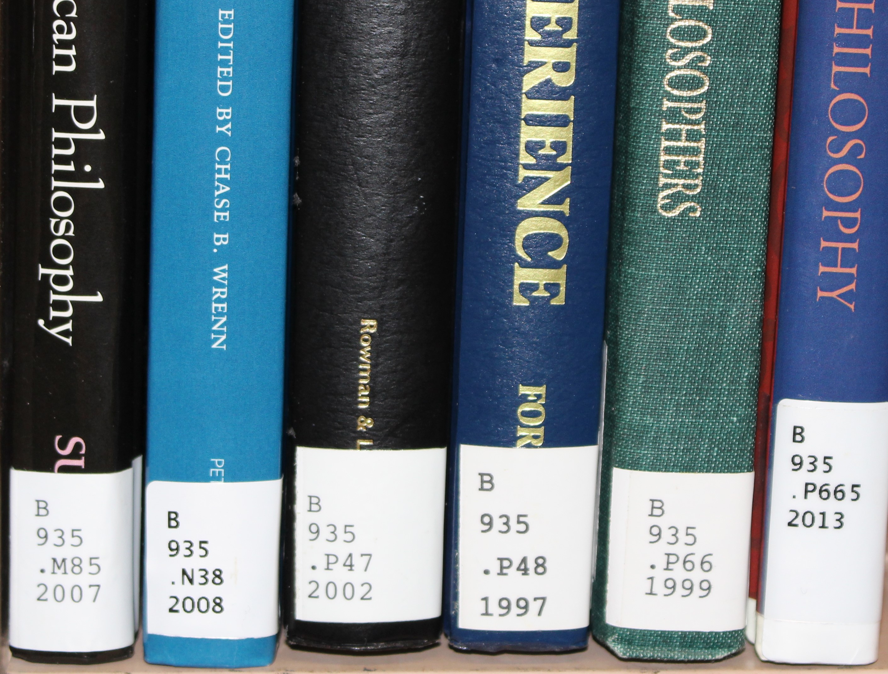 Books in Call Number order based on the third line