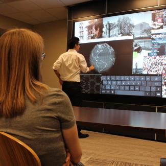 Large display with instructor