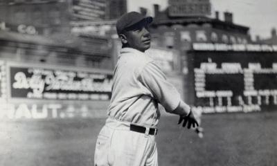 Black and white baseball player for Exhibitions