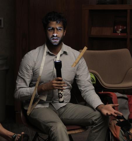 Participant at the 2018 Nightmare on Research Street sharing his story